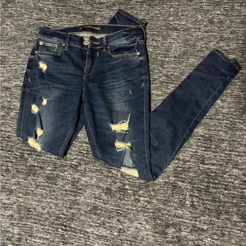 Express Distressed Jeggings